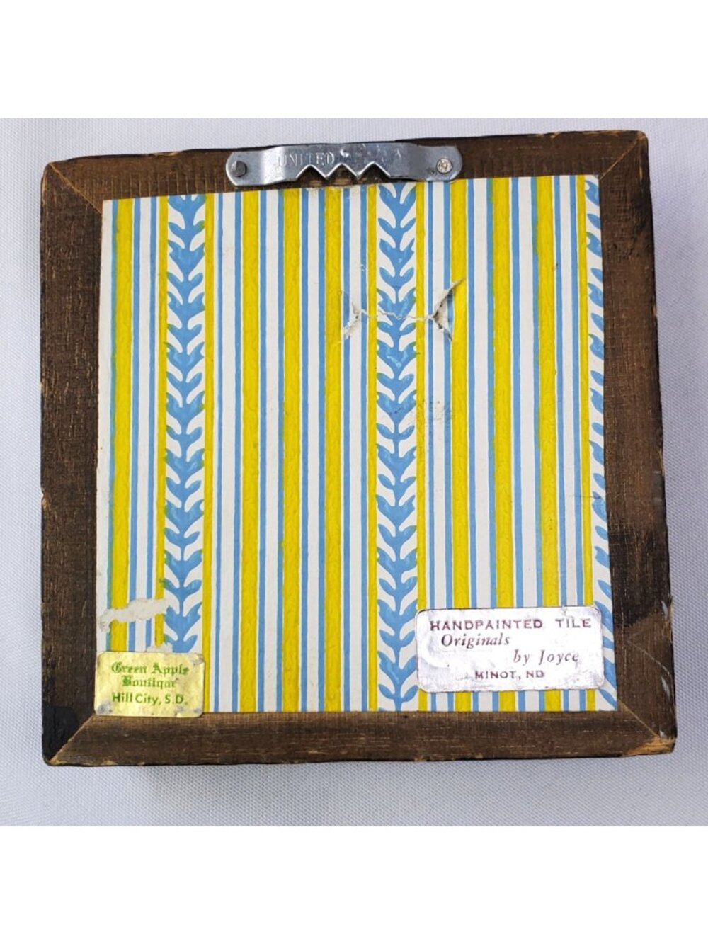 Miniature Tile Paintings By Joyce Minot, ND Rustic Wood Frames Farmhouse Country - Picture 4 of 13